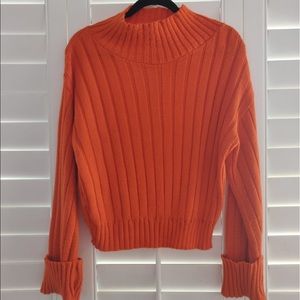 Boohoo Orange turtleneck sweater